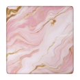 thumbnail image 1 of Pink Gold Marble Pattern Square Fitted Tablecloth with Elastic Edge,Square Table Cover,Washable Elastic Table Cover for Home Kitchen Party Decor 34"x34", 1 of 6