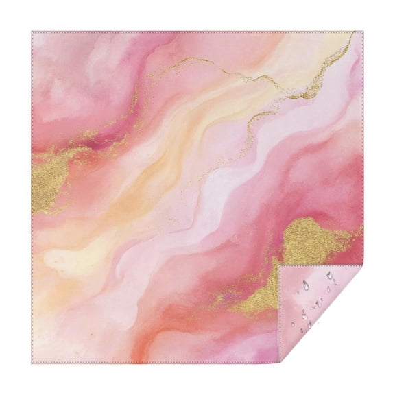 Pink Gold Marble Pattern Square Tablecloth,Waterproof Square Table Cover,Wipeable Spillproof Washable Table Cover for Home Kitchen Party Decor 52"x52"(132x132cm)