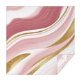 thumbnail image 1 of Pink Gold Marble Pattern Square Tablecloth,Waterproof Square Table Cover,Wipeable Spillproof Washable Table Cover for Home Kitchen Party Decor 52"x52"(132x132cm), 1 of 6