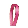 thumbnail image 1 of Pink Gold Ribbon | Hot Pink Satin Ribbon | Hot Pink Gold Edge Satin Ribbon - 3/8in. x 50 Yards (pm57520333), 1 of 1