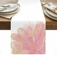 thumbnail image 1 of Pink Gold Table Runner - 120 Inch Long, Kitchen Dining Table Runner Dresser Scarves, Boho Modern Abstract Minimalist Aesthetic Flower Farmhouse Decor for Coffee Tables Wedding Party Banquet, 1 of 8