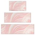 thumbnail image 1 of Pink Gold Wave Marble Kitchen Rugs Sets Of 3,Kitchen Runner Rugs Non Skid Washable,Decorative Kitchen Floor Mats for Kitchen,Sink,Laundry,17"x30"+ 17"x47" + 17"x59", 1 of 6