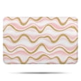thumbnail image 1 of Pink Gold Wave Marble Pattern Bathroom Rugs Mat,Non Slip Microfiber Bathroom Rug,Rubber Backing,Soft Bathroom Mats for Bathroom Floor,Tub and Shower,17x27in(43x68cm), 1 of 5