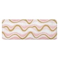 thumbnail image 1 of Pink Gold Wave Marble Pattern Kitchen Rug Mat,Kitchen Runner Rugs Non Skid Washable,Decorative Kitchen Floor Mats for Kitchen,Sink,Laundry,17"x47.2", 1 of 7