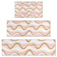 thumbnail image 1 of Pink Gold Wave Marble Pattern Kitchen Rugs Sets Of 3,Kitchen Runner Rugs Non Skid Washable,Decorative Kitchen Floor Mats for Kitchen,Sink,Laundry,17"x30"+ 17"x47" + 17"x59", 1 of 6