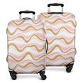 thumbnail image 1 of Pink Gold Wave Marble Pattern Luggage Cover Fashion Suitcase Cover Baggage Covers Fit 25-28 Inch Luggage (Go Travel), 1 of 5