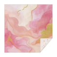 thumbnail image 1 of Pink Gold Wave Marble Pattern Square Tablecloth,Waterproof Square Table Cover,Wipeable Spillproof Washable Table Cover for Home Kitchen Party Decor 42"X42"(107x107cm), 1 of 6
