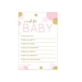 thumbnail image 1 of Pink and Gold Wishes for Baby Shower Activity (20 Pack) Advice and Wish Cards Girls Wishing Well, Birthday Memory Idea - Royal Princess Event Supply Twinkle Little Star (4x6 Size) Paper Clever Party, 1 of 5