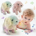 thumbnail image 1 of Pink Golden Retriever Companion - Walking Electronic Plush with Motorized Sound & Light Interactive Pet Toy, 1 of 5