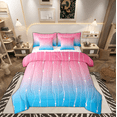 thumbnail image 1 of Pink Gradient Bedding Comforter Sets 7 Pieces Blue Ombre Bed in a Bag, Rainbow Watercolor Full Bedding Sets Geometric Wave Comforter Set, Abstract Lines Bedding Sets & Collections Home Decorations, 1 of 4