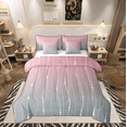 thumbnail image 1 of Pink Gradient Bedding Comforter Sets 7 Pieces Grey Ombre Bed in a Bag, Rainbow Watercolor Twin Bedding Sets Geometric Wave Comforter Set, Abstract Lines Bedding Sets & Collections Home Decorations, 1 of 4