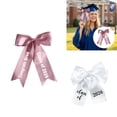 thumbnail image 1 of Pink Graduation Cap Bow 5 Inch Class of 2026 Satin Bow Hair Accessories Elegant Graduation Cap Decor for 2026 Grad Celebration, 1 of 6