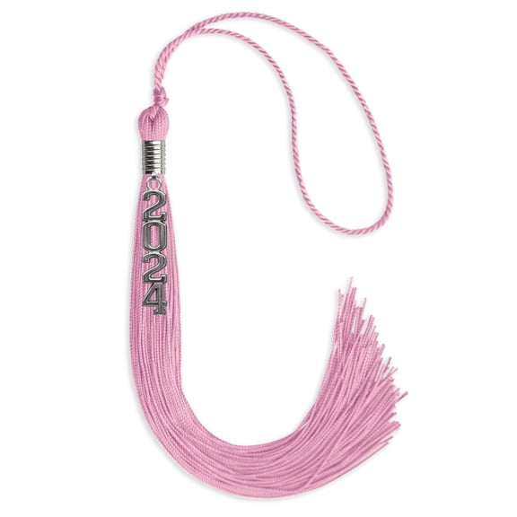 Endea Graduation Pink Graduation Tassel with Silver Stacked Date Drop