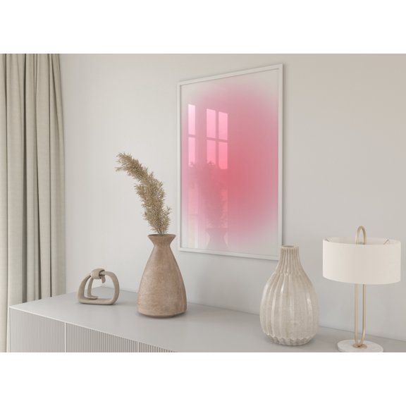 Pink Grainy Gradient Affirmation Poster Instant Trust The Process Retro Aura Poster Spiritual Wall Artpink Aura Print. , Poster Print Only