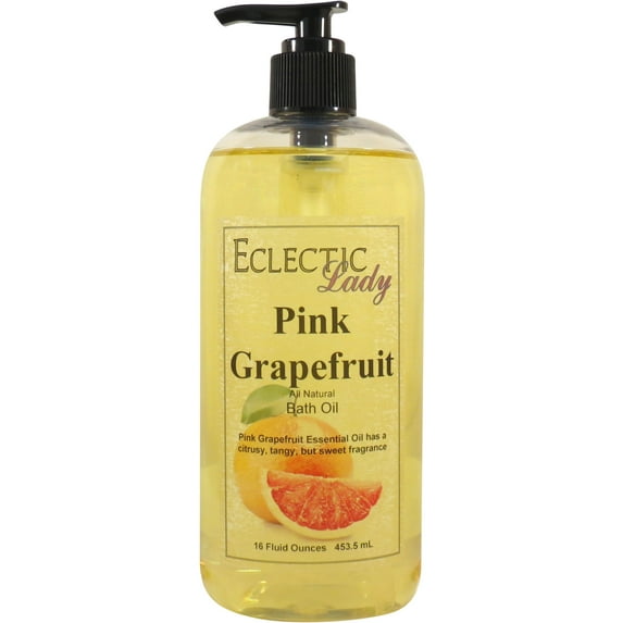 Pink Grapefruit Bath Oil - Scented Body Oil - Relaxing & Moisturizing Bathing Oil - Fragrance Body Oil For Dry & Rough Sensitive Skin - 16 oz