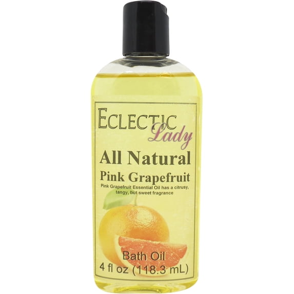Pink Grapefruit Bath Oil - Scented Body Oil - Relaxing & Moisturizing Bathing Oil - Fragrance Body Oil For Dry & Rough Sensitive Skin - 4 oz
