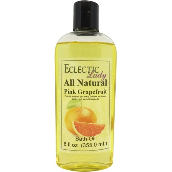 Pink Grapefruit Bath Oil - Scented Body Oil - Relaxing & Moisturizing Bathing Oil - Fragrance Body Oil For Dry & Rough Sensitive Skin - 8 oz