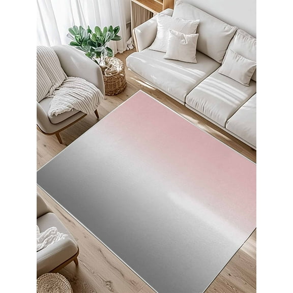 Pink Gray Area Rug for Bedroom 4x6 Ft Gradient Super Soft fuzzy Throw Rug Non-Slip Fluffy Plush Indoor Floor Carpet for Living Room Nursery Home Decor