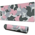 thumbnail image 1 of Pink Gray Camouflage &nbsp;mouse Padswaterproofnon Slip&nbsp;for Office Home Work Gaminggaming Mouse PadRubber Base Mousepad with Stitched Edges 31.5x11.8inches, 1 of 7
