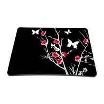 Pink Gray Floral Colored 1 X Standard 7 x 9 Rectangle Non - Slip Rubber Mouse Pad