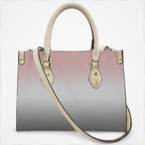 Pink Gray Gradient Cross Body Bags For Women Small Leather Female Handbags Fashion Top-Handle Totes