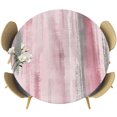 thumbnail image 1 of Pink Gray Ombre Round Tablecloth 55-60 Inch Round Fitted Table Cloth with Elastic Edge, Modern Abstract Art Oil Painting Waterproof Table Cover Protector for Outdoor Picnic Party Dining, 1 of 9