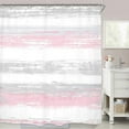 thumbnail image 1 of Pink Gray Shower Curtain Set Modern Abstract Minimalist Horizontal Striped Contemporary Aesthetic Painting Waterproof Bathroom Curtain With 12 Hooks 48"W x 72"L (Pack of 1), 1 of 6