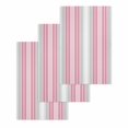 thumbnail image 1 of Pink Gray Stripes Kitchen Dish Towels for Drying Dishes Set of 3, Chic Modern Abstract Vertical Lines Waffle Weave Microfiber Hand Tea Bathroom Towels Quick Dry & Absorbent Towel 15.7x23.6, 1 of 7