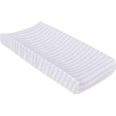 Pink & Gray Stripes Muslin Changing Pad Cover