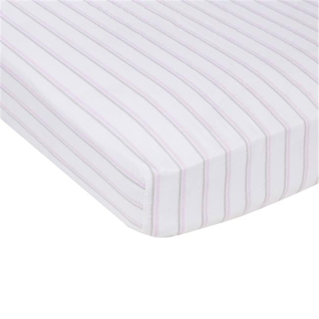 Pink & Gray Stripes Muslin Crib Sheet