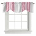 thumbnail image 1 of Pink Gray Stripes Tie Up Valance Curtains for Windows, Kitchen Curtains Window Treatments, Chic Modern Abstract Vertical Lines Short Window Shades Valances for Bedroom Bathroom Cafe 54"x18", 1 of 8