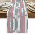 thumbnail image 1 of Pink Gray Table Runner - 48 Inch Long, Kitchen Dining Table Runner Dresser Scarves, Country Vintage Gradient Mottled Wood Grain Farmhouse Decor for Coffee Tables Wedding Party Banquet, 1 of 8