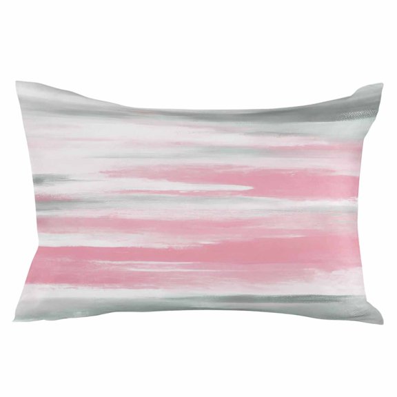 Pink Gray White Throw Pillow Cover 24 x 36 Inch Decorative Pillow Cover Contemporary Simple Abstract Mottled Lumbar Pillowcase Seasonal Rectangle Cushion Case for Couch Sofa Bed Living Room