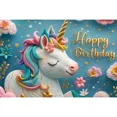 thumbnail image 1 of Childr Unicorn Balloons Birthday Party rations Background Butterfly Mermaid ss Photo Studio Backdrop, 1 of 8