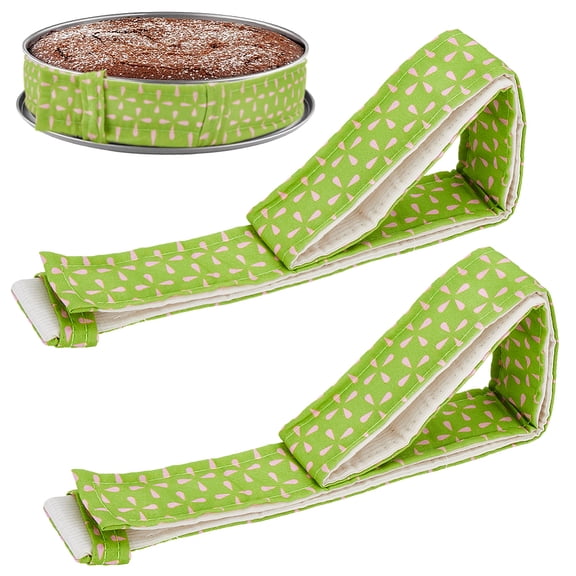 Pink Green Bake Even Strip Cake Pan Dampen Strips Baking Tray Protection Strap Baking Sheet Banding Cloth Reusable Absorbent Thick