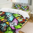Pink Green Blue The Nightmare Before Christmas Comforter Set Soft 3 Pcs
