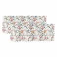 thumbnail image 1 of Pink Green Botanical Curtain Valances for Windows, Kitchen Valance Window Treatments Panel 2 Pack, Summer Watercolor Branch Flower Rod Pocket Short Curtains for Bathroom Bedroom 42 x 18 Inch, 1 of 8