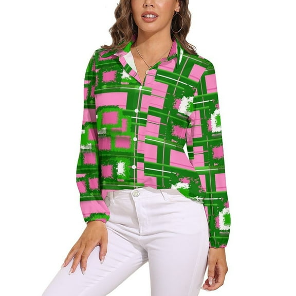 Pink & Green Fashions & Products! Long Sleeve Blouse Woman Streetwear Casual Shirts Summer Oversize Woman Streetwear Clothing Birthday Present