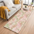 thumbnail image 1 of Pink Green Flower Runner Rug 2x6 FT, Non Slip Hallway Rugs, Watercolor Summer Botanical Washable Soft Floor Carpet Non-Shedding Throw Runner Carpet Long Rug for Entryway Kitchen Bedside Sliding Door, 1 of 8