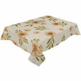 thumbnail image 1 of Pink Green Foral Leaves Rectangle Tablecloths 54x79,Retro Fall Rural Natural Countryside Table Cloth Table Cover Indoor/Outdoor Tabletop Decor for Wedding Holiday Party Dinner Baby Shower, 1 of 7