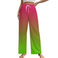 thumbnail image 1 of Pink Green Gradient Women's Pajamas Pajama Pants Women's Sleepwear Lounge Sleep Bottoms Stretch with Pockets, 1 of 7