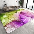 thumbnail image 1 of Pink Green Ink Marble Area Rug, Modern Minimalist Home Decor Rugs, Indoor Carpet Washable Non-slip Durable Portable Suitable For Living Room Bedroom Study Dining Room 4 x 6ft, 1 of 6