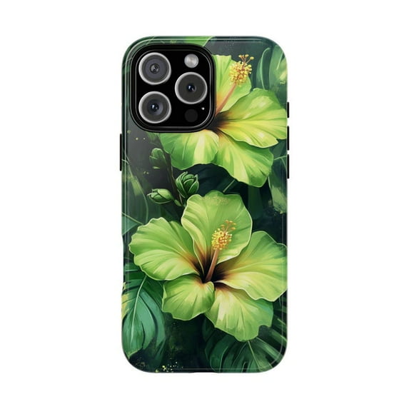 Pink Green Leaf Pastel Floral Leaves Minimalist Artwork Phone Case with iPhone 11 to 17 Pro Max