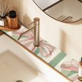 thumbnail image 1 of Pink Green Ribbons Stripe Sink Splash Guard Faucet 30x5.4in Drying Mat Drying Mat Absorbent Pad for Bathroom Kitchen 1PCS, 1 of 7