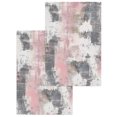 thumbnail image 1 of Pink Grey Abstract Kitchen Dish Towels for Drying Dishes Set of 2, Modern Minimalist Smear Art Waffle Weave Microfiber Hand Tea Bathroom Towels Quick Dry & Absorbent Towel 15.7x23.6, 1 of 7