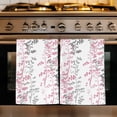 thumbnail image 1 of Pink Grey Botanical Kitchen Towels Set of 4, Spring Floral Summer Farmhouse Absorbent Dish Towels for Kitchen, Microfiber Hand Towel, Quick Drying Tea Towel for Cleaning Decorative Dishcloths, 1 of 7