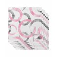 thumbnail image 1 of Pink Grey Cloth Napkins Set of 6 Reusable Dinner Napkins, Geometric Circle Modern Abstract Simple Art Cocktail Napkin Washable Table Napkins for Wedding/Holiday Party/Baby Shower 20"x20", 1 of 7