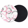 thumbnail image 1 of Pink Grey Coasters Set of 2, Absorbent Coasters for Drinks, Geometric Circle Modern Abstract Simple Art Coaster for Desk Coffee Table Protection, Home Decor House Warming Gifts 4", 1 of 8