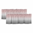thumbnail image 1 of Pink Grey Gradient Backdrop Window Valance, Blurry Hazy Color 2 Pack Decorative Curtain for Small Windows, Light Filtering Valance with 3” Rod Pocket, 54"W x 18"L, 1 of 9