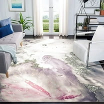Pink Grey Marble Area Rug, Modern Abstract Art Decorative Rug, Indoor Rug Anti-Slip Backing Durable Suitable For Living Room Bedroom Study Dining Room 5 x 6ft